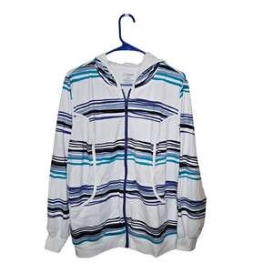 Lane Bryant Classic Soft Lightweight Nautical Full Zip Jacket Womens 18/20